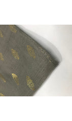 Grey Foil Leaf Hijab