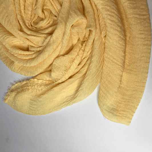 Yellow Crimp Hijab