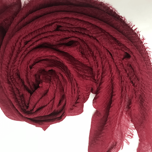 Maroon Crimp Hijab