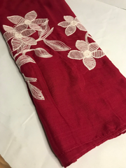 Red Embroidery Hijab