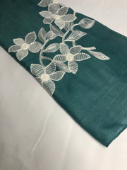 Teal Embroidery Hijab