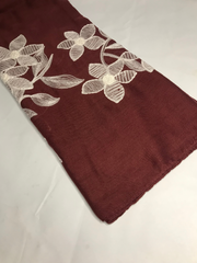 Brown Embroidery Hijab